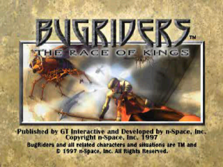 Bugriders The Race of Kings title screen for Playstation